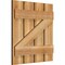 Ekena Millwork Spaced Board-n-Batten Shutters w/Z-Bar, Rough Sawn Western Red Cedar, 23W x 24H, PR RBS06Z23X024RWR - alternate 3